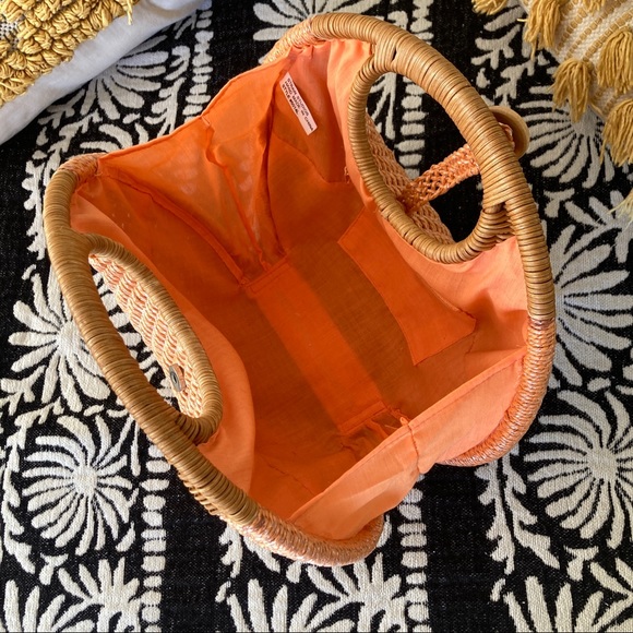 VINTAGE WOVEN WICKER BAG CULT GAIA BOTTEGA VENETA FREE PEOPLE ANTHROPOLOGIE BOHO - Picture 8 of 13